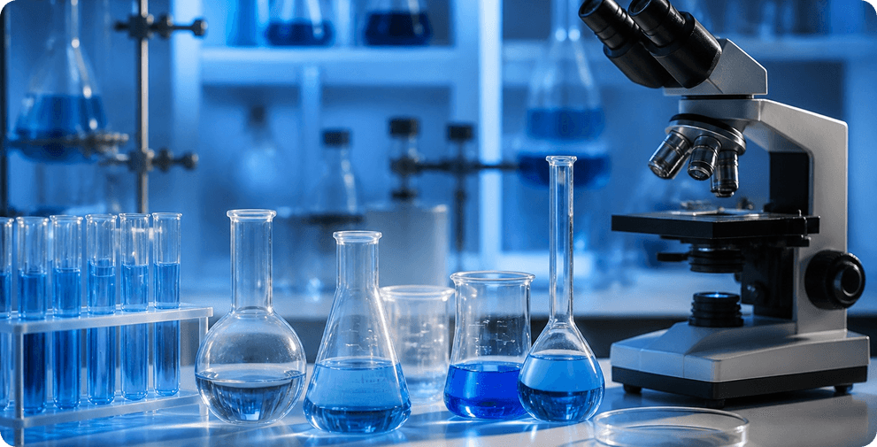 Laboratory glassware and testing beakers for polymer compounding